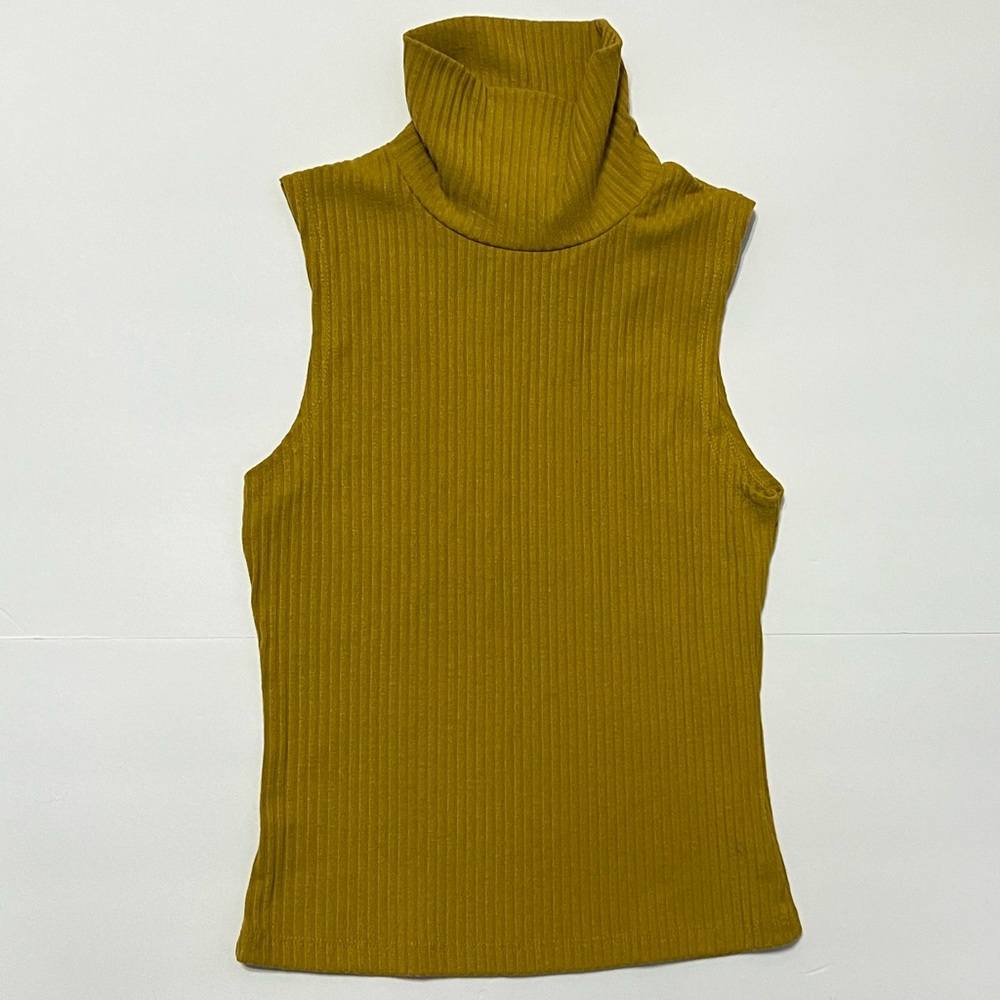 F21 Sleeveless Knit High Neck